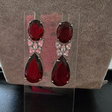 Ruby drop earrings