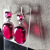 Ruby drop earrings