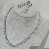 Silver diamonte set