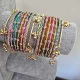 2.8 multi coloured kashmiri glass bangles