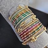2.8 multi coloured kashmiri glass bangles