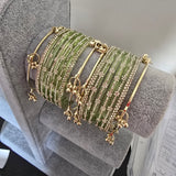 2.8 light green kashmiri glass bangles