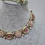 Meenakari kundan set