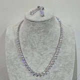 Silver diamonte set