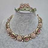 Meenakari kundan set