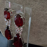 Ruby drop earrings