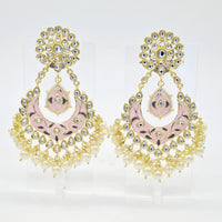 Pink statement earrings