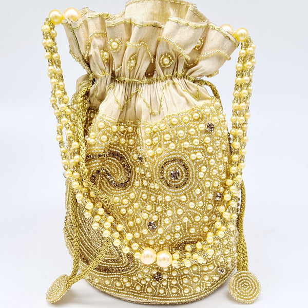 Gold potli bag